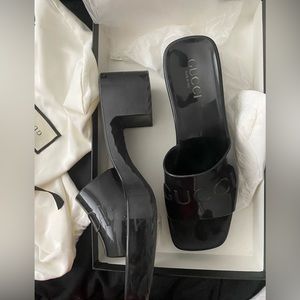 Gucci rubber sandals, lightly used